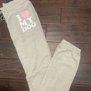 Wildfox “I love my dog” Knox sweatpants